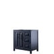 preview thumbnail 7 of 7, Daria 36-inch Single Vanity, No Top, No Mirror Dark Blue, Black Trim, No Top