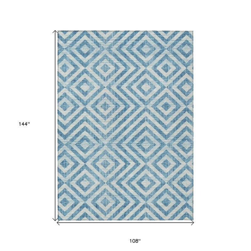 HomeRoots Geometric Transitional Rectangle Outdoor Rug