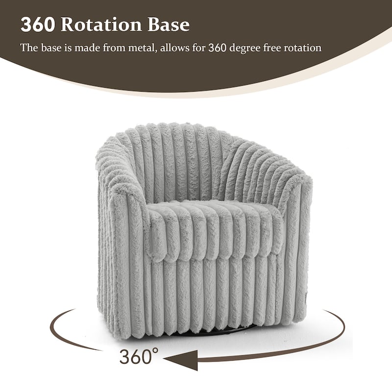 Single Sofa Armchair Swivel Barrel Chair (Set of 2)