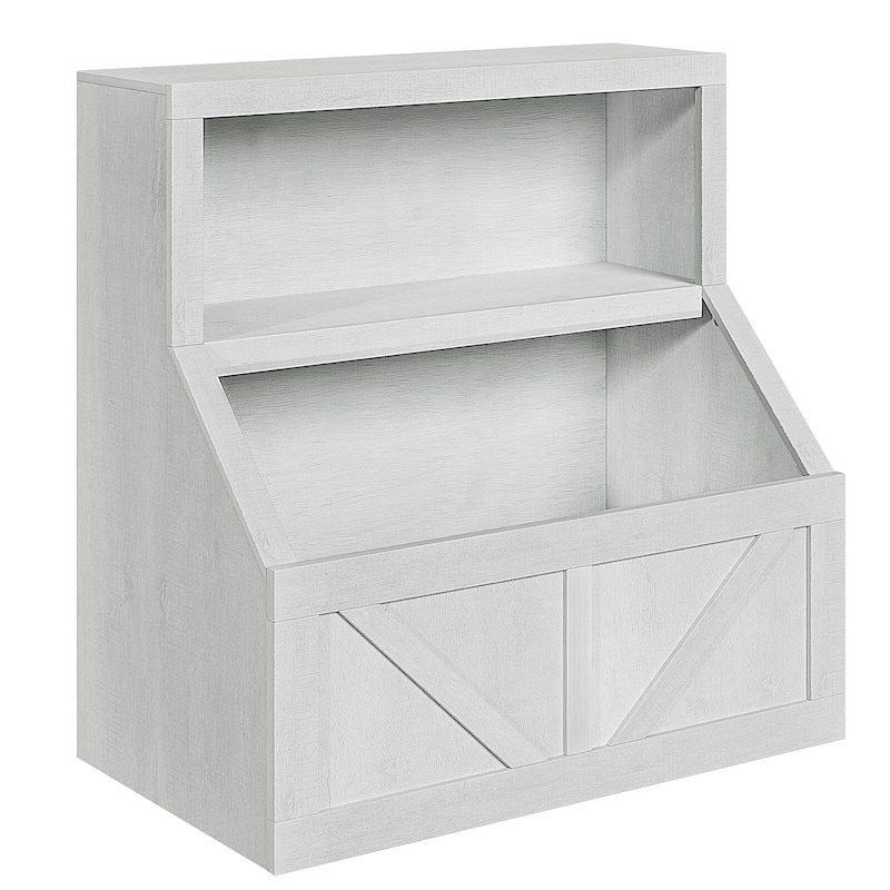 Kids Bookshelf and Toy Storage, Wooden Bookcase with Storage Cabinet and Toy Shelf