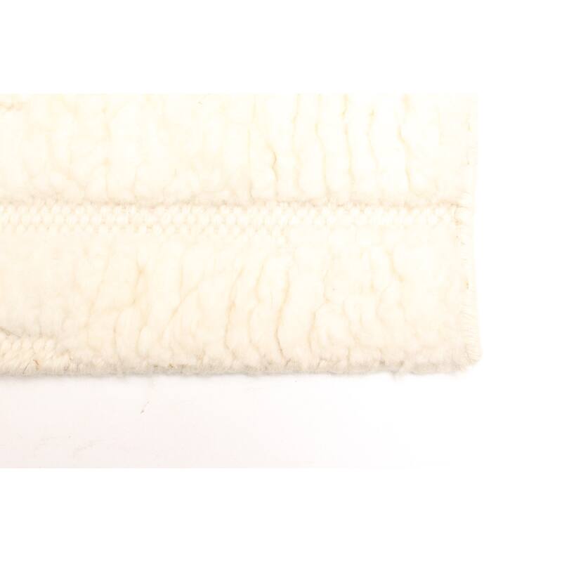 ECARPETGALLERY Hand-knotted Tangier Cream Wool Rug - 4'11 x 7'9