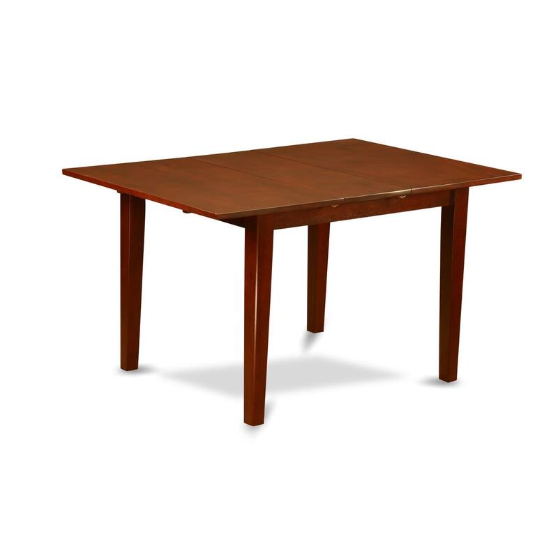 East West Furniture Modern Dining Table Set- a Rectangle Wooden Table and Dining Room Chairs, Mahogany (Chair Seat Option)