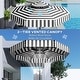 preview thumbnail 15 of 25, Outsunny 8.6FT Patio Umbrella, UPF 30+ Outdoor Market Umbrella, 2-Tier Vented Patio Table Umbrella with Crank 8 Ribs
