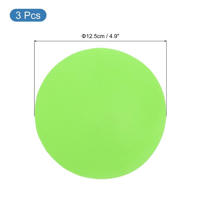 3Pcs Rubber Jar Opener Grippers Pads, Multi-function Grippers Pads - Green