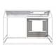 preview thumbnail 6 of 16, Twin House Platform Bed with Roof and Window, White/Grey