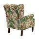 preview thumbnail 27 of 46, Epimethis Traditional Fabric Accent Armchair with Turned Legs by HULALA HOME