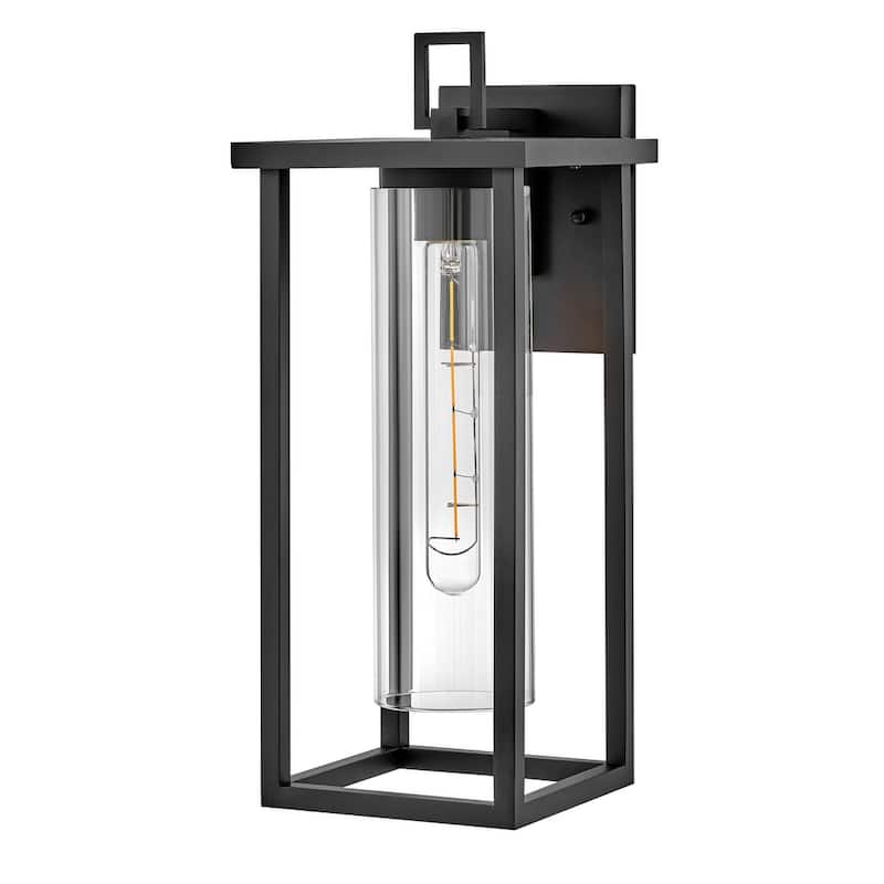 Lark 81424 Mateo 17" Tall Outdoor Wall Sconce with Clear Glass Shade