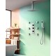 preview thumbnail 17 of 40, EVERSTEIN Thermostatic Shower System 12 Inch Rain Shower Head 3 Way Thermostatic Faucet with 6 Body Jets
