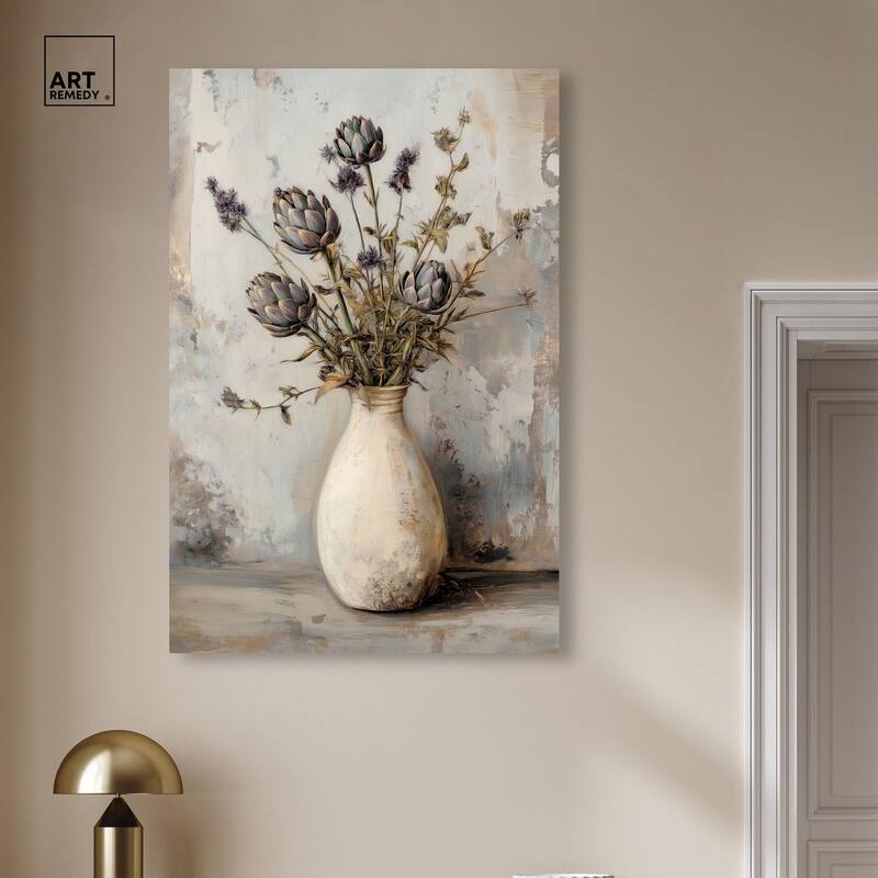 Artichoke Glory Canvas by Art Remedy, Gallery Wrapped