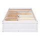 preview thumbnail 15 of 23, Space-Saving Twin Size Platform Storage Bed with 3 Drawers - Pine Wood Frame, Available in 3 Colors