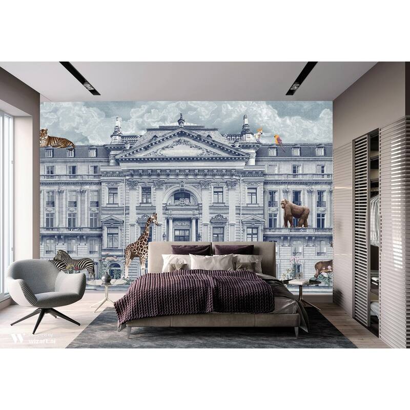 Zoo Animals Urban Safari Wallpaper Mural