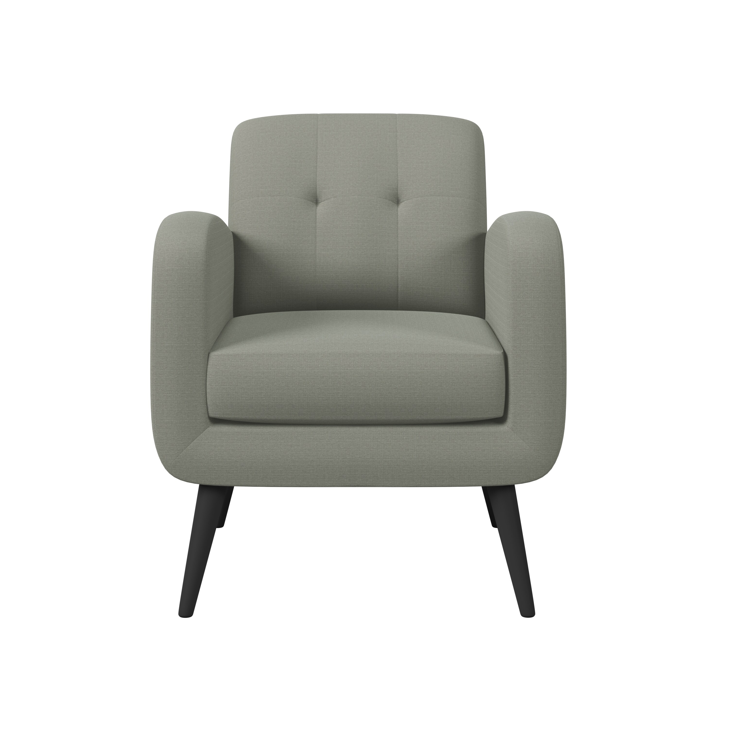 Carson Carrington Keflavik Mid century Dove Grey Linen Arm Chair