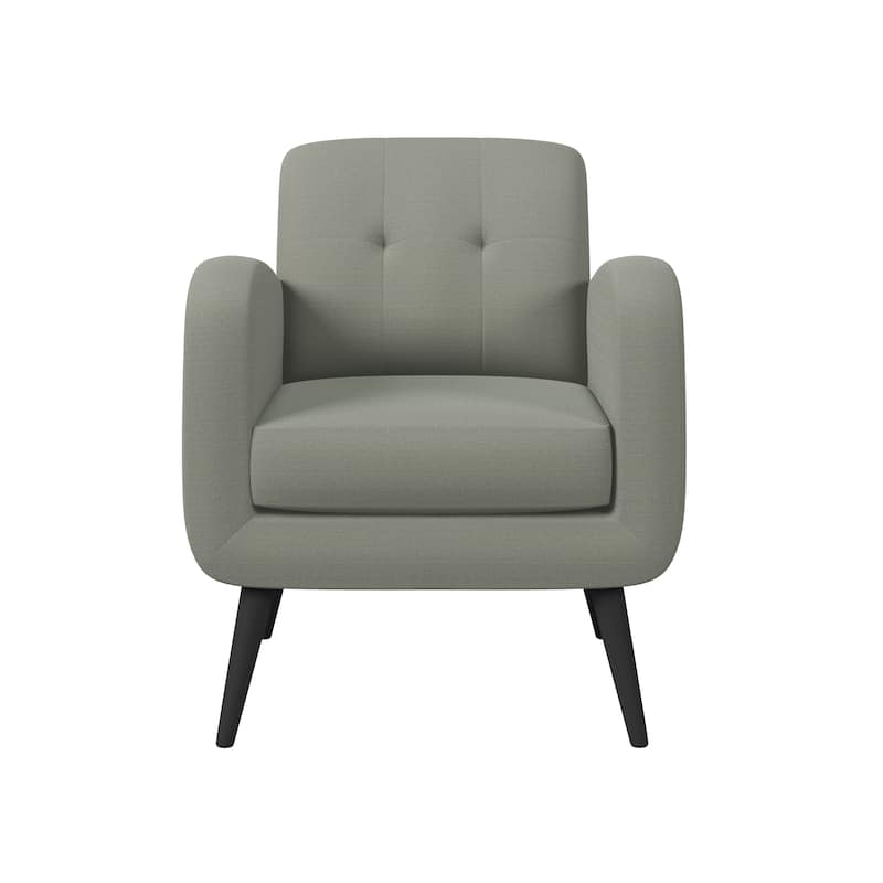 Carson Carrington Keflavik Mid-century Dove Grey Linen Arm Chair