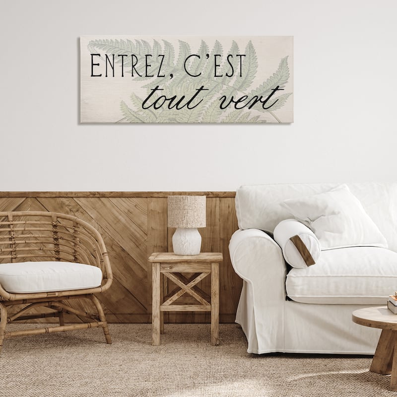 Stupell French It's All Green Canvas Wall Art Design By Lil' Rue