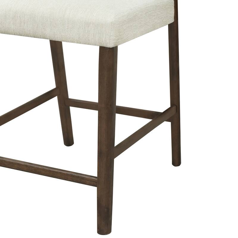 Christopher Knight Home - Nathair Rubberwood Fabric Counter Stools (Set of 2)