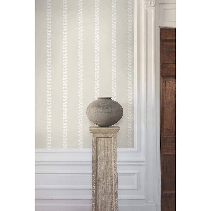 Ronald Redding Braided Stripe Tan Wallpaper