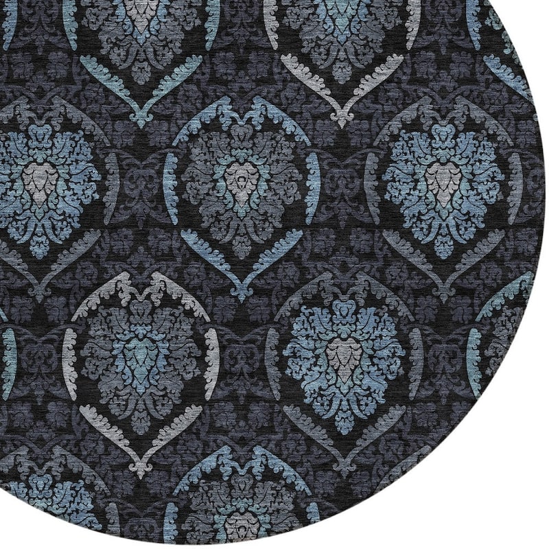 HomeRoots Medallion Transitional Rectangle Outdoor Rug