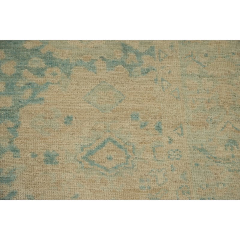 Hand Knotted Oriental 100% Wool Carpet Traditional Floral Navy Blue & Blues Ziegler Area Rug - 6' 6'' X 5' 4''