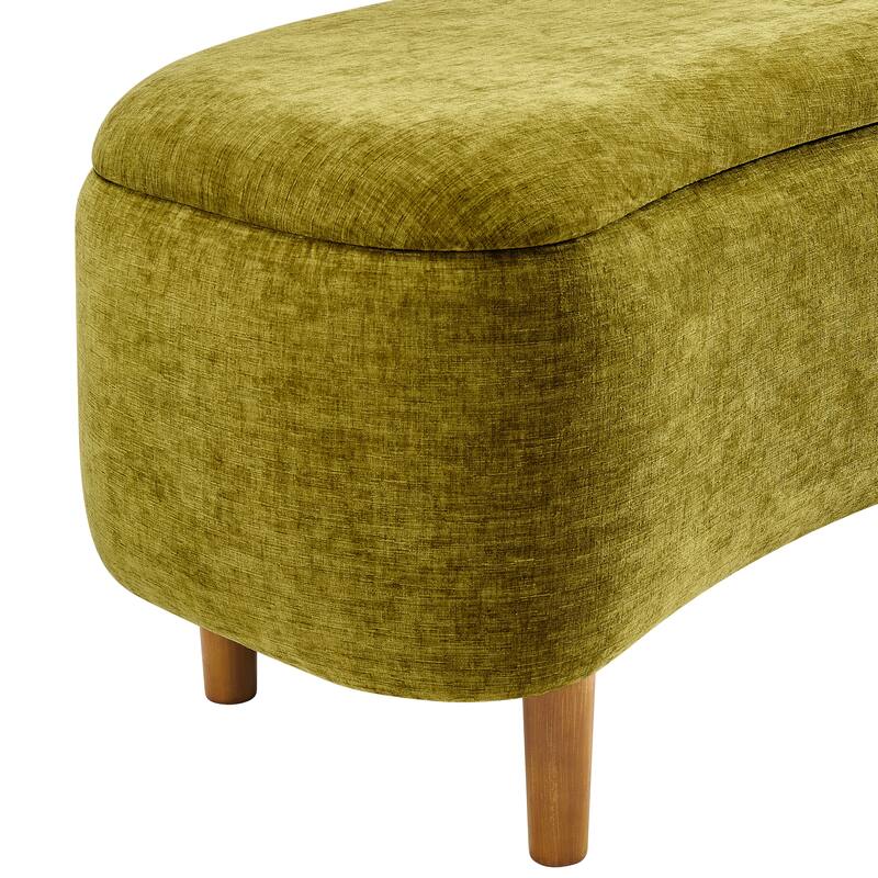NPD Furniture Leony Chenille Storage Bench