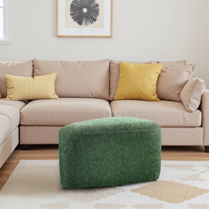 26" Footstools and Ottomans, Modern Fabric Pouf Ottoman