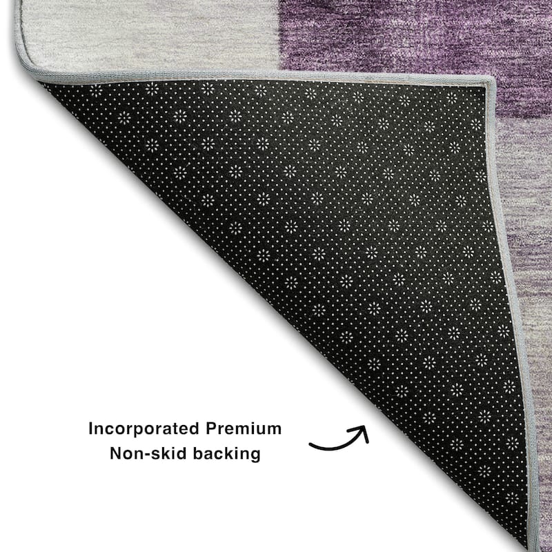 Premium Washable Super Soft Causal Blocky Mayfield Rug