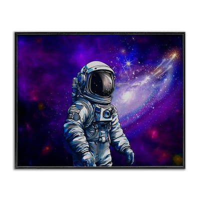Stupell Astronaut with Swirling Galaxy Framed Giclee Art Design By Jesse Keith