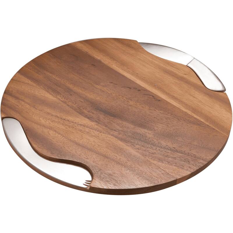 Nambe Cheese Block with Knife and Spreader - 15" D