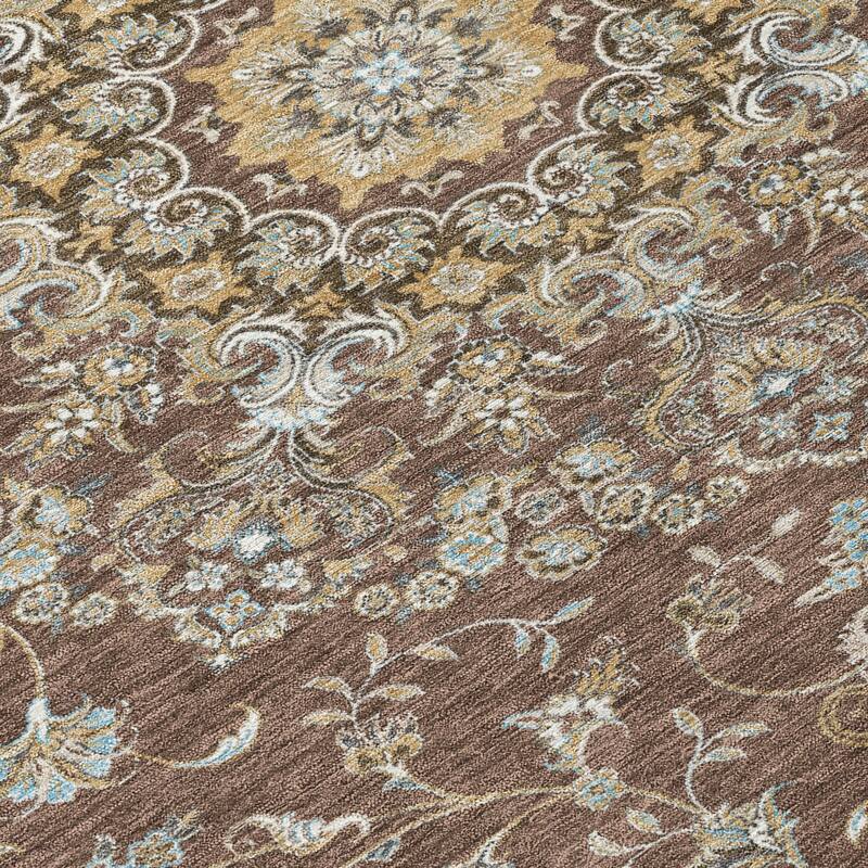 Machine Washable Indoor/ Outdoor Traditional Niko Chantille Rug