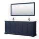 Option Dark Blue / White Cultured Marble Top / Matte