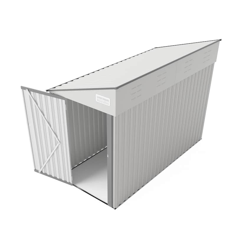 Durable Storage Shed with Single-Hinge Door