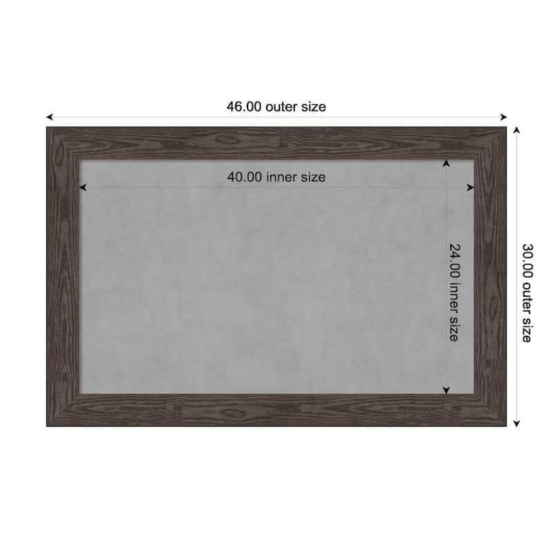 Amanti Art Bridge Black Framed Magnetic Board - Board Size 40x24
