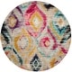 preview thumbnail 36 of 36, SAFAVIEH Monaco Farahnaz Boho Ogee Watercolor Rug 6'7" Round - Multi - Round
