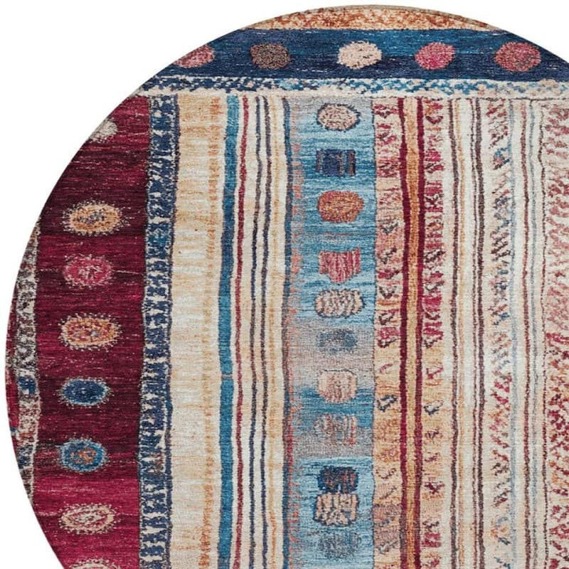 HomeRoots Striped Transitional Rectangle Outdoor Rug