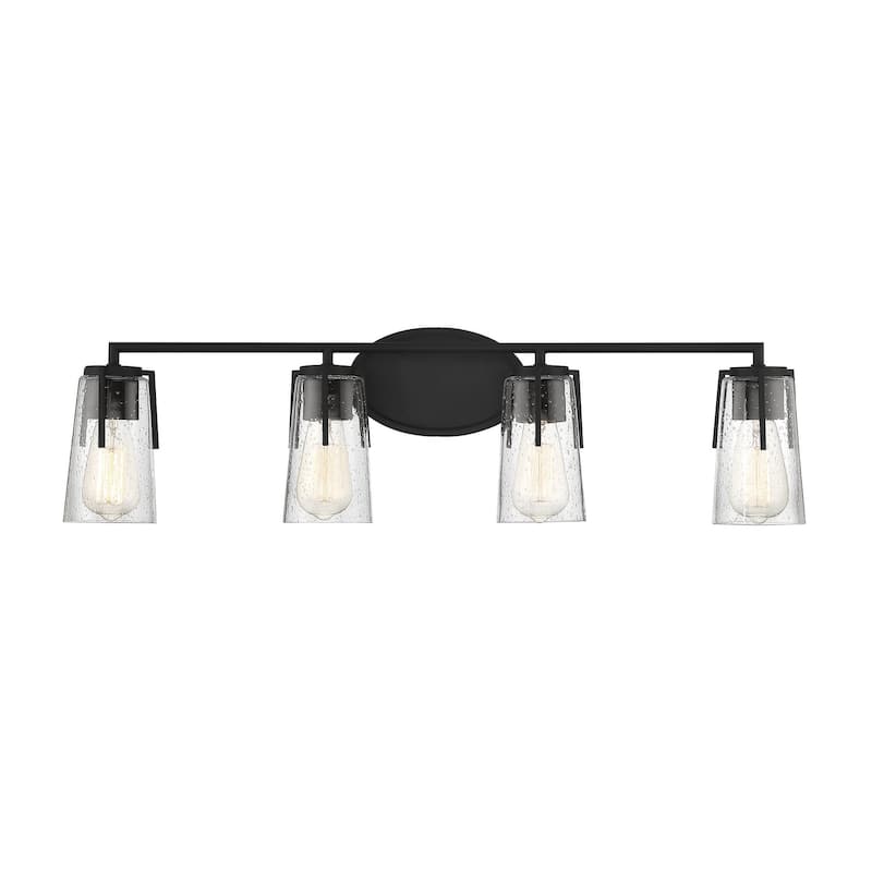Savoy House Sacremento 4 Light 32" Wide Bathroom Vanity Light - Black