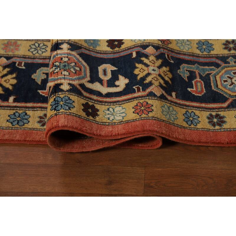 Vegetable Dye Heriz Serapi Oriental Area Rug Handmade Wool Carpet - 9'2" x 11'11"