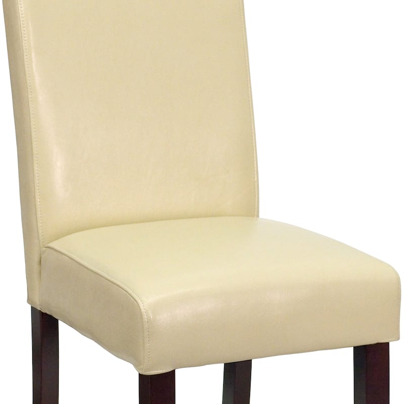 LeatherSoft Wood Parsons Chair (Set of 2)
