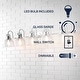 preview thumbnail 100 of 113, Shirley Metal/Glass LED Vanity Light, by JONATHAN Y