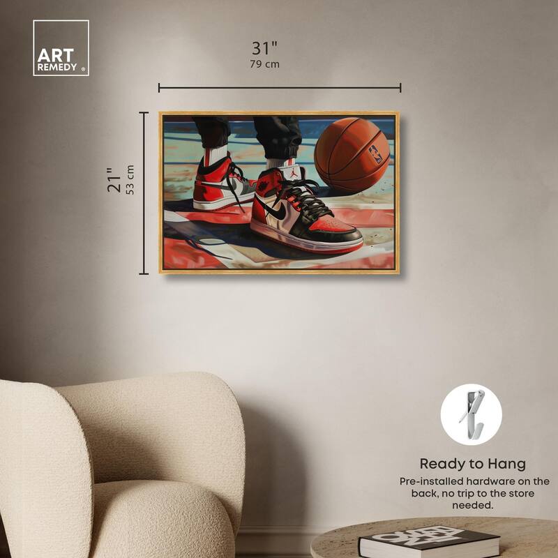 Down at the Court Canvas by Art Remedy