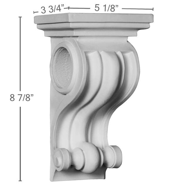 Lisbon Corbel - 5 1/8"W x 3 3/4"D x 8 7/8"H
