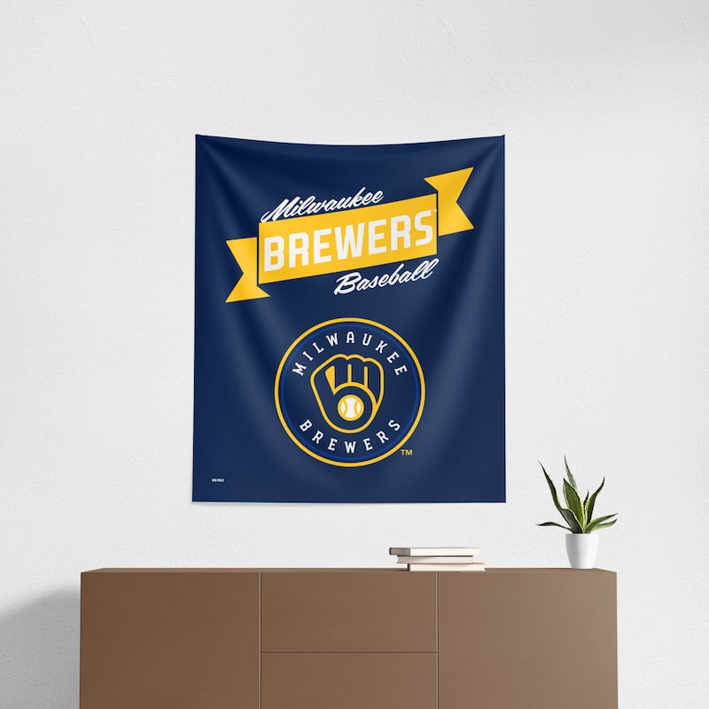 MLB Premium Brewers Printed Wall Hanging - 34"x40"