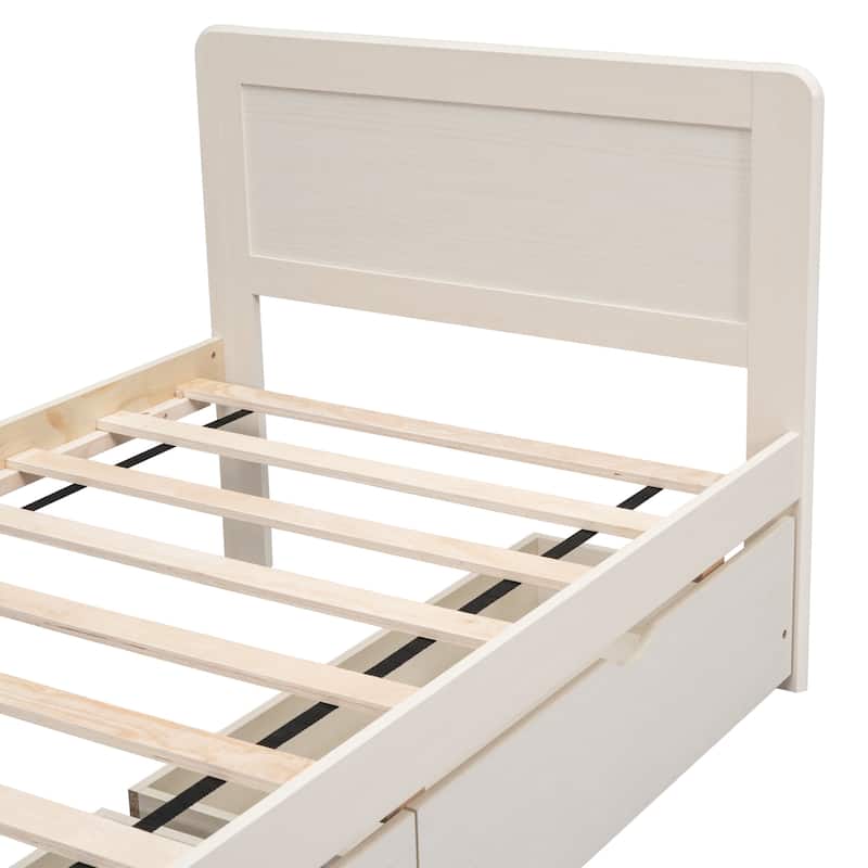 Modern Design Platform Bed Frame with 2 Drawers