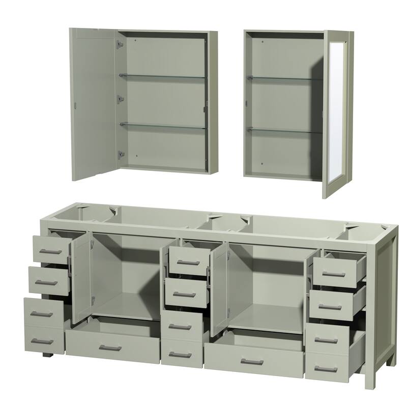 Wyndham Collection WCS141484DSXXMED Sheffield 84" Double Free Standing