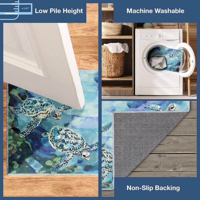 Liora Manne Impressions Seaturtles Indoor/Outdoor Mat