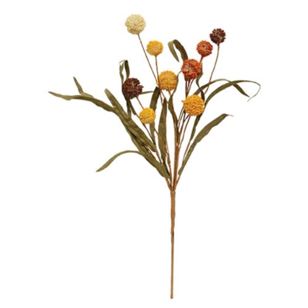 Fall Mix Thistle Berries and Leaves Spray 20 Inch Floral Stem - 6" x 1.50" x 20"