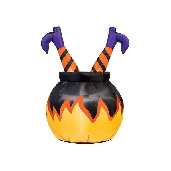Shop Airblown Witch Legs In The Cauldron For Outdoor Halloween