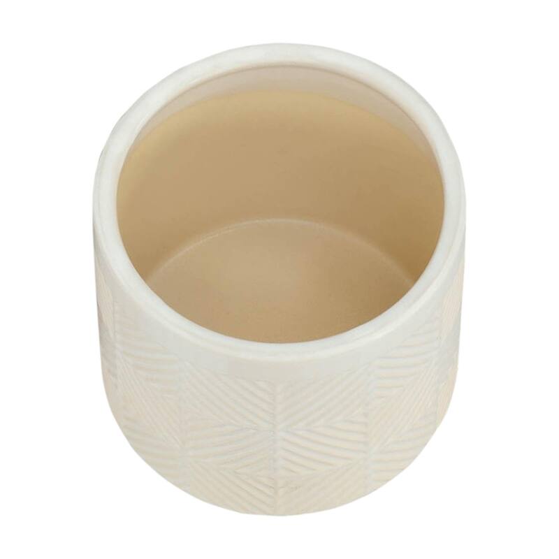 6/8" Ceramic Textured Planters,Set of 2