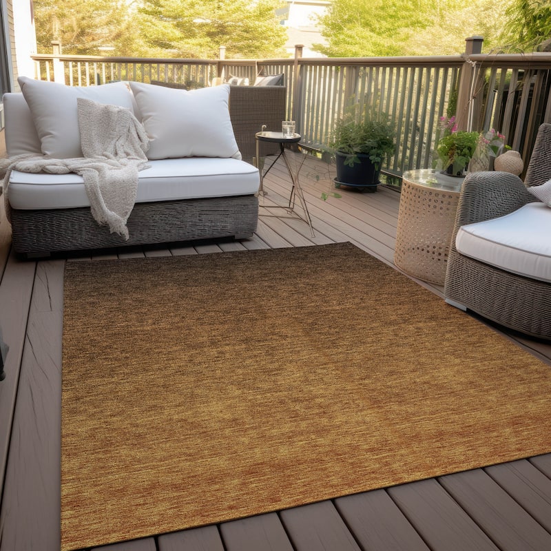Machine Washable Indoor/ Outdoor Chantille Solid Ombre Rug - Chocolate - 2'6" x 3'10"