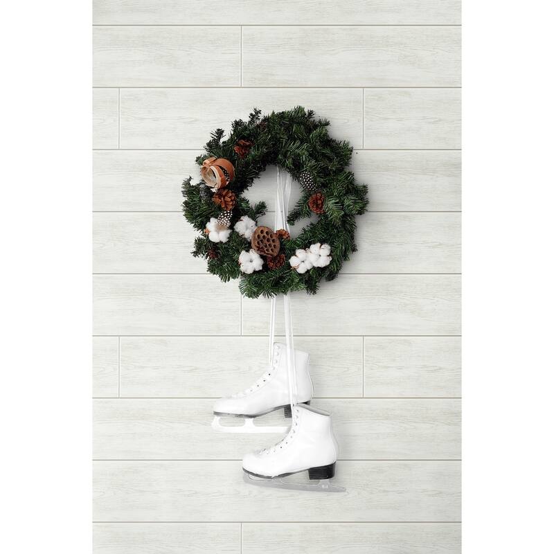 NextWall Farmhouse Shiplap Christmas Peel and Stick Wallpaper - 20.5 in. W x 18 ft. L
