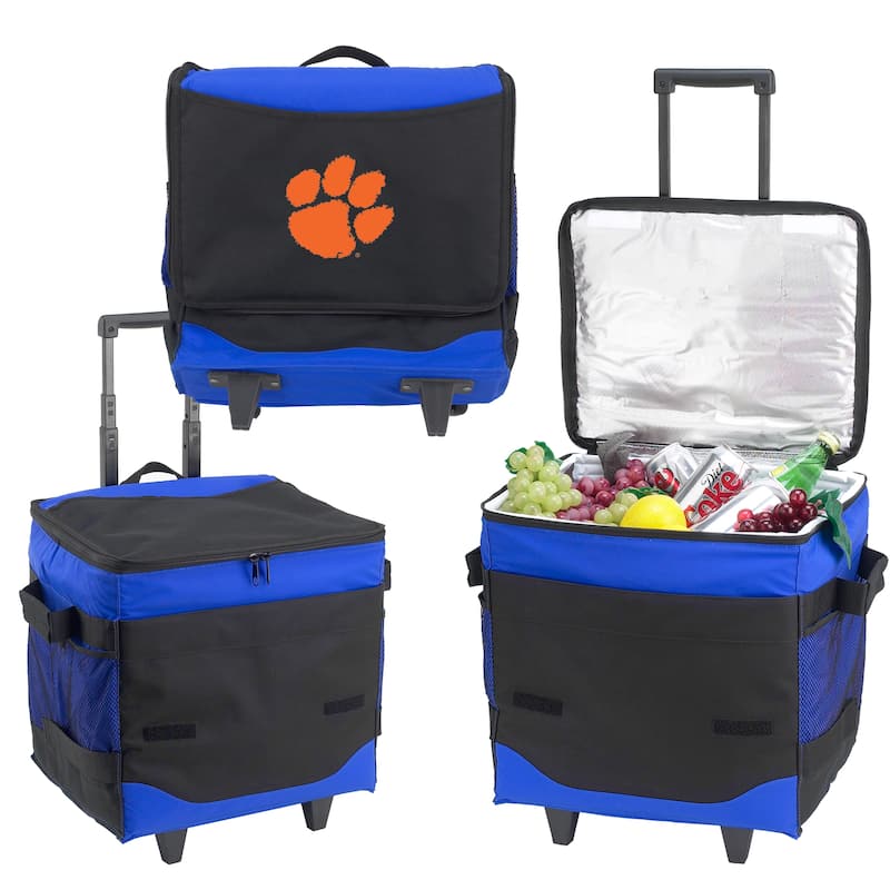 NCAA Clemson Tigers 32 Can Collapsible Rolling Cooler