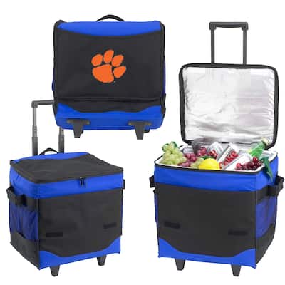 NCAA Clemson Tigers 32 Can Collapsible Rolling Cooler